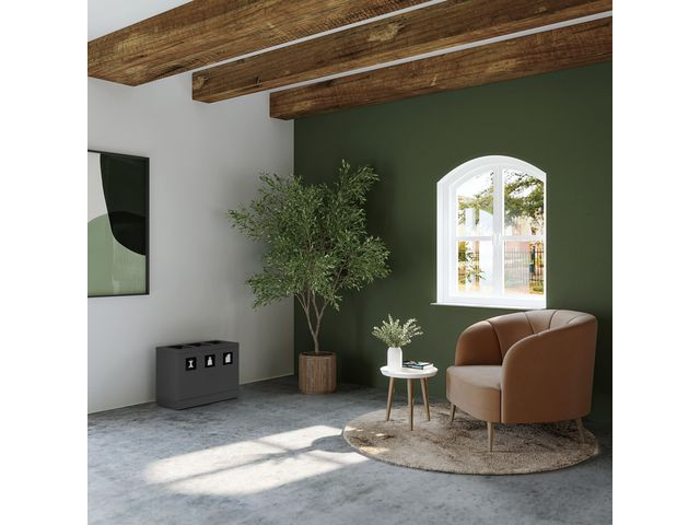 Avfallsbeholder Bica 830 3X10L Antrasitt
