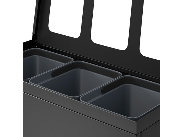 Avfallsbeholder Bica 830 3X10L Antrasitt