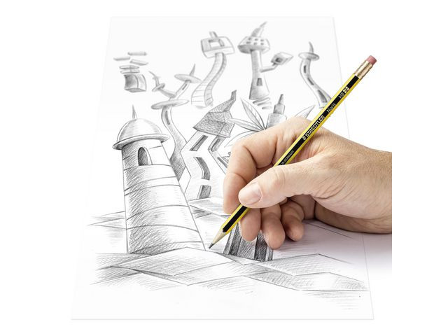 Blyant Staedtler Noris Hb M/Viskelær (12 stk)