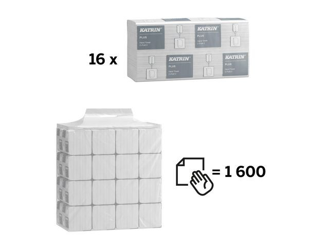 Tørkeark Katrin Plus C-Fold 2L (1600 stk)