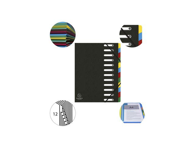 Sorteringsmappe Exacompta 1-12 Pp Sort