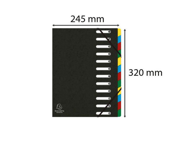 Sorteringsmappe Exacompta 1-12 Pp Sort