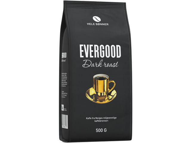 Kaffe Evergood Dark Hele Bønner 500G