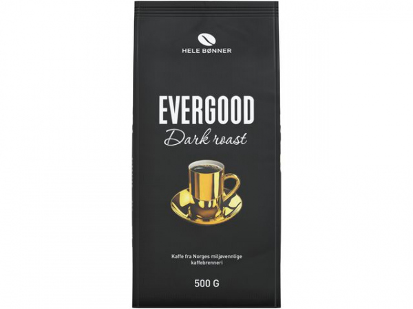 Kaffe Evergood Dark Hele Bønner 500G
