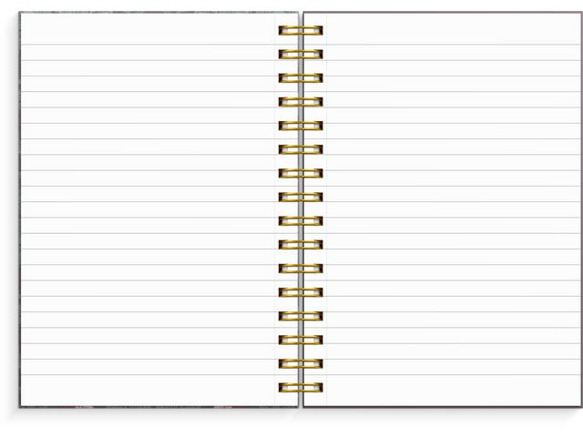 Spiralbok Burde A5 Flowers Burgunder