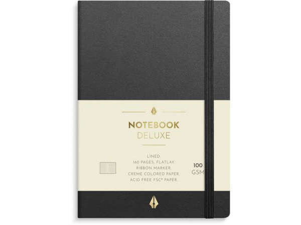 Notatbok Burde Deluxe A6 Sort