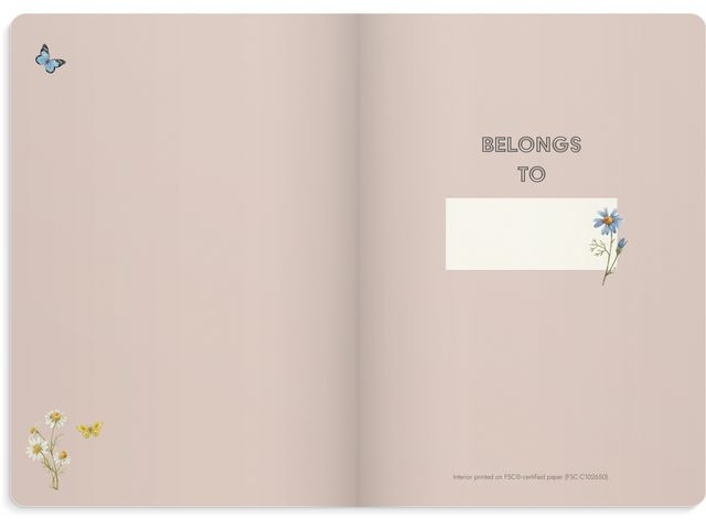 Notatbok Burde Deluxe A5 Pink Meadow