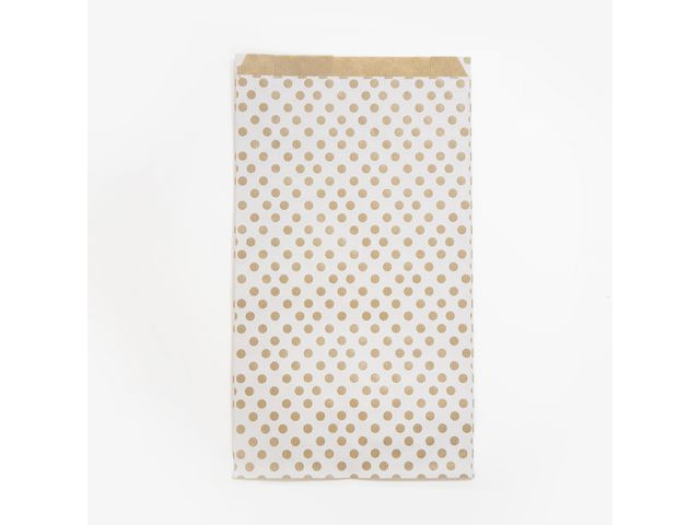 Gavepose Cf Kraft 21X37Cm Hvit/Prikk (50 stk)