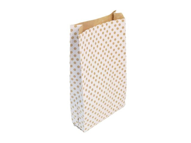 BildeGavepose Cf Kraft 21X37Cm Hvit/Prikk (50 stk)