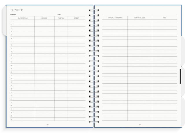 Lærerkalender A4 Vg Skole 25/26 Blå