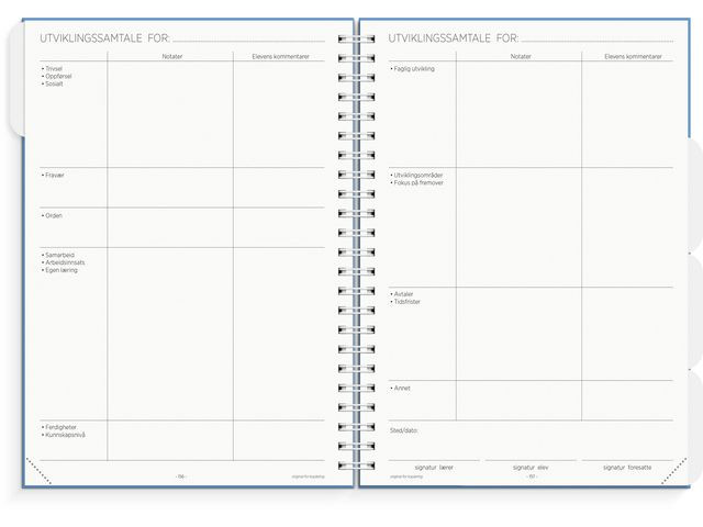Lærerkalender A4 Vg Skole 25/26 Blå
