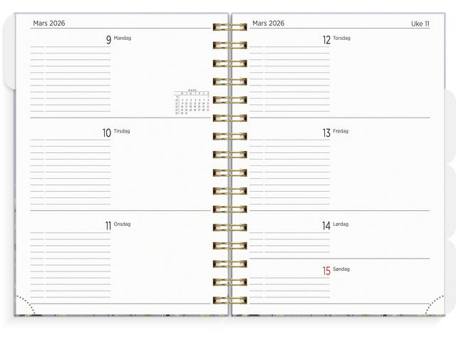 Organizer Og Notes Grieg A5 25/26 Flora
