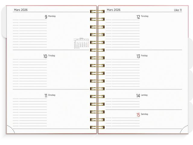 Organizer Og Notes Grieg A5 25/26 Korall
