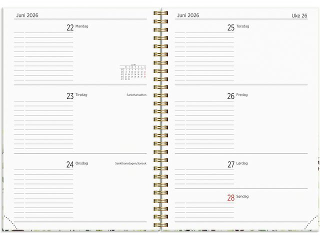 Studentkalender Grieg A5 25/26 Flora