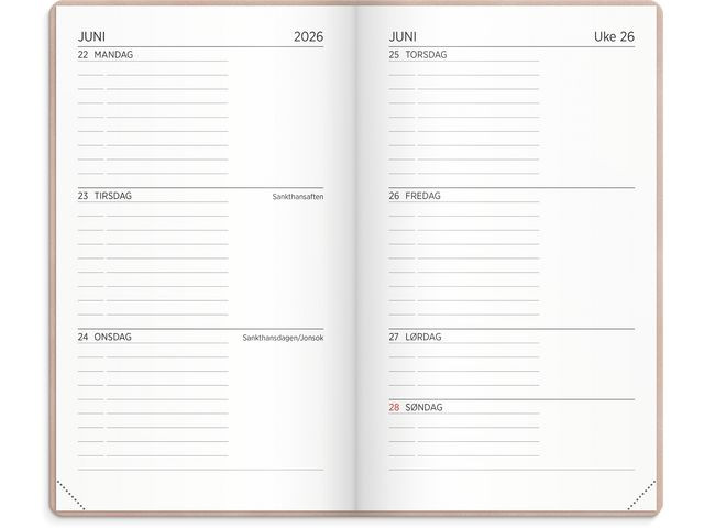 Studentkalender Grieg Xl 25/26 Rosa