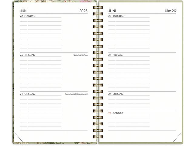 Studentkalender Grieg Xl 25/26 Blomst