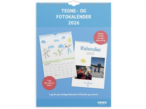 Tegne/Fotokalender Grieg 2026