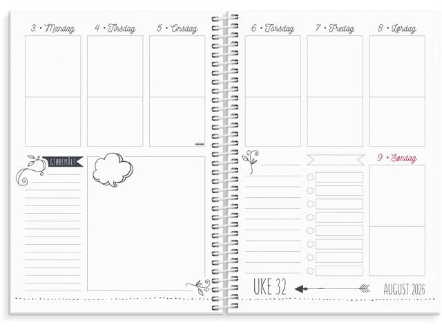 Ukekalender Grieg A5 2026 Doodle