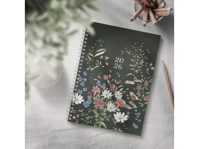 Ukekalender Grieg Multi A5 2026 Blomster