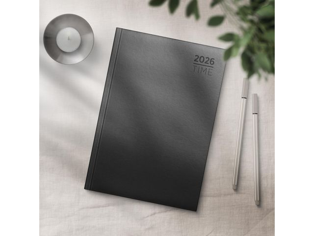 Dagbok Grieg Time A5 2026 Sort