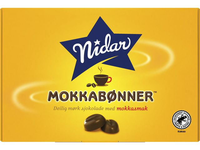 BildeSjokolade Nidar Mokkabønner 110G
