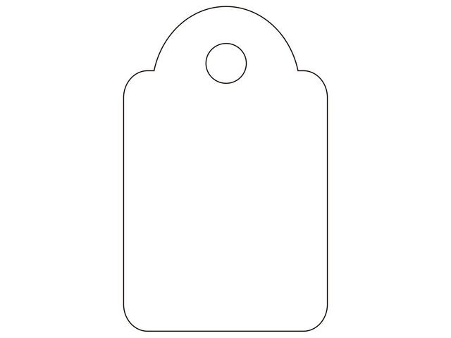 Prislapp Med Tråd Apli 15X24Mm (200 stk)