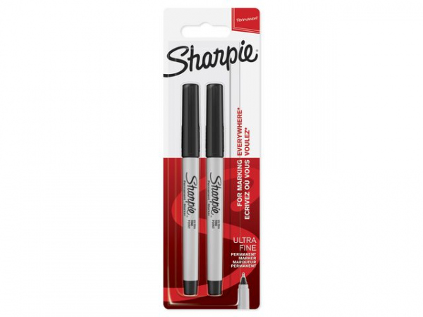 Merkepenn Sharpie Sort (2 stk)