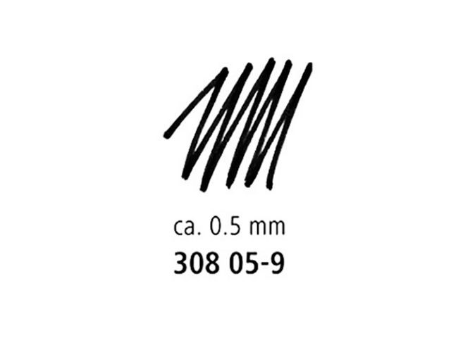 Fiberpenn Staedtler 0,5Mm Sort (10 stk)