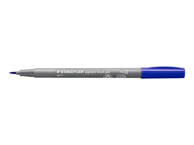 Fiberpenn Staedtler Pl 371 Brush Blå