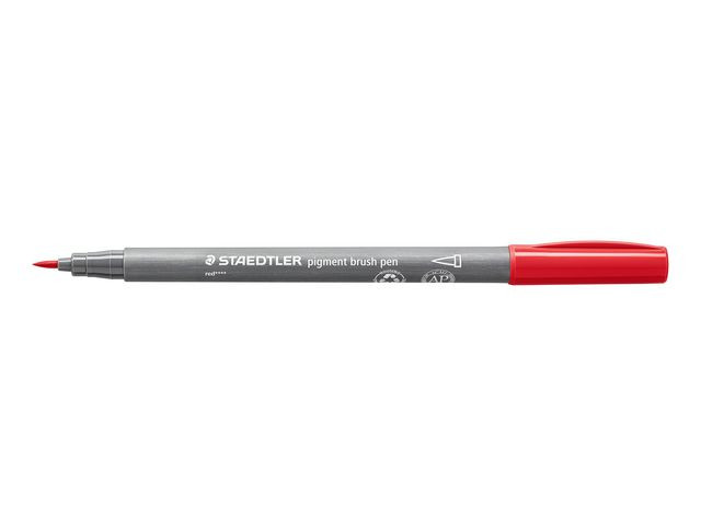 Fiberpenn Staedtler Brush Rød