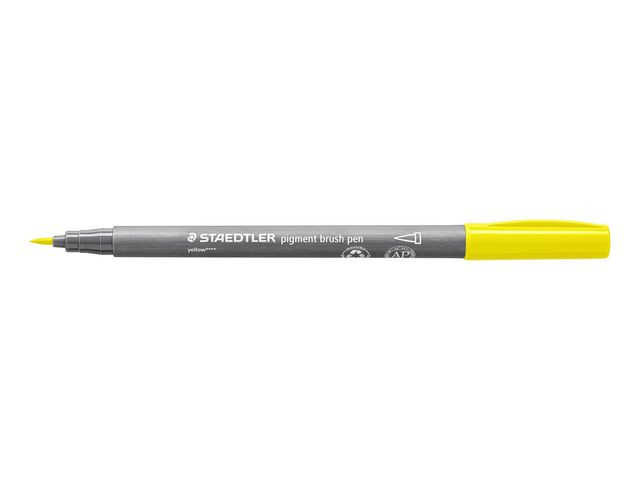 Fiberpenn Staedtler Brush Gul