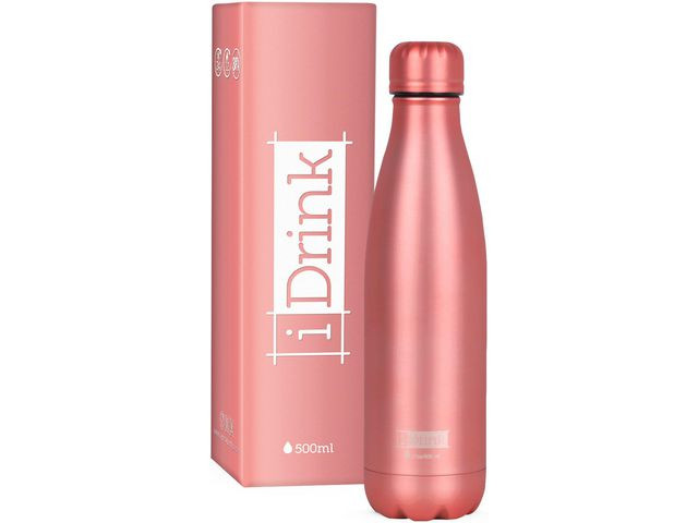 Termoflaske Idrink 500Ml Metallisk Rosa