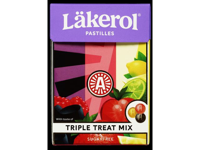 Pastiller Läkerol Triple Treat Mix 75G (12 stk)