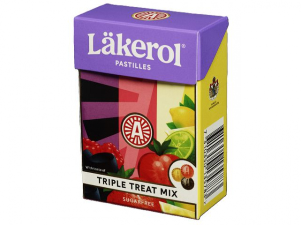 Pastiller Läkerol Triple Treat Mix 75G (12 stk)