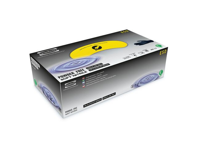 Hanske Granberg 881 Esd Nitr L Sort (100 stk)