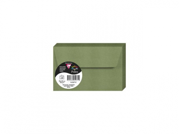 Konvolutt Pollen 90X140Mm Grønn (20 stk)