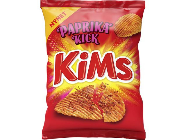 Potetgull Kims Paprika Kick 200G (18 poser)