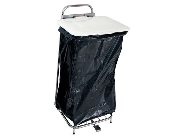 Avfallsstativ Hykab Erik 125L Hvitt Lokk