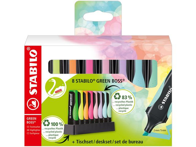 BildeTekstmarker Stabilo Green Boss (8 stk)