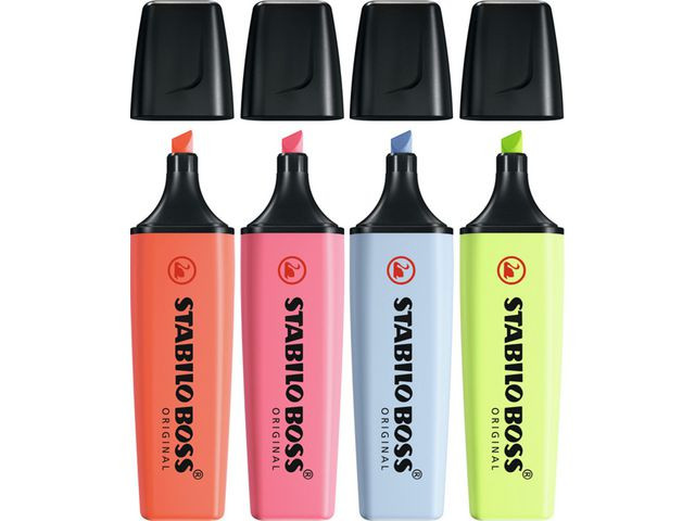 Tekstmarker Stabilo Boss Pastell (4 stk)