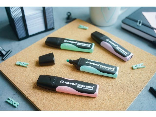 Tekstmarker Stabilo Green Boss Past (4 stk)