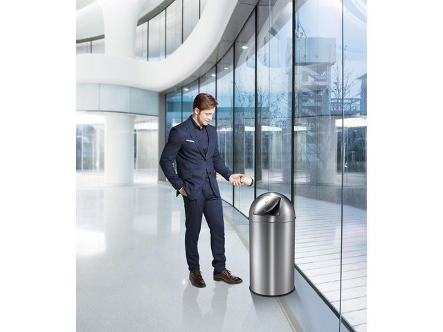 Avfallsbeholder Eko Pushcan 40L Stål