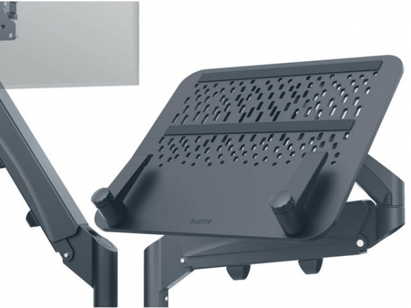 Skjermarm Leitz M/Laptoparm Dobbel Grå