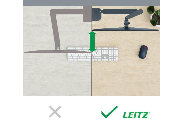 Skjermarm Leitz Ergo Enkel Mørk Grå