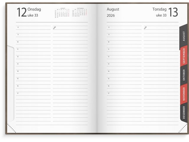 Dagbok Grieg Libra Colore 2026 Brun