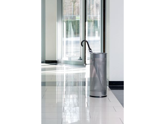 Paraplystativ Durable 28,5L Sølv