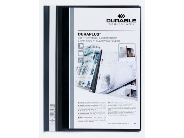 Hurtighefter Duraplus A4 Innstikk Sort (25 stk)