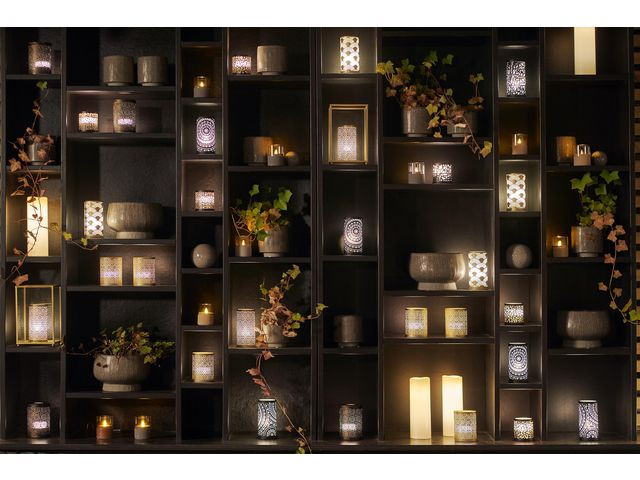 Ledlys Duni Farger 12Stk M/Ladestasjon