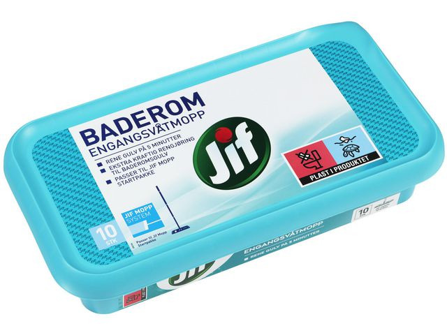 Engangsvåtmopp Jif Baderom (10 stk)