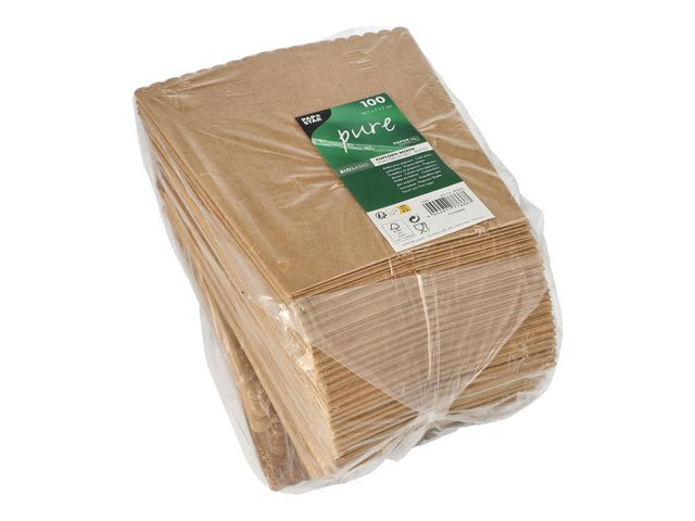 Popcorneske Pure Papp 7X7X19,7Cm (100 stk)